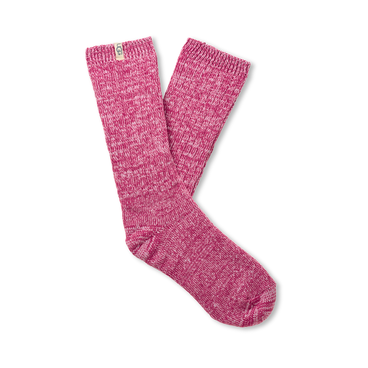 UGG Women's Rib Knit Slouchy Crew 3 Pack in Chroma Pink / Putty / Wild Grape