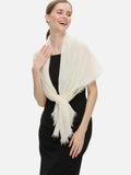 White CloudPuff Cashmere Scarf