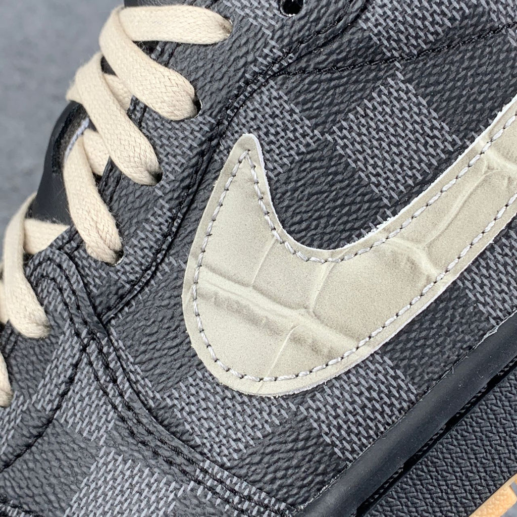 Custom Air Jordan 1 Low LV OG “Crocodile/Shadow”