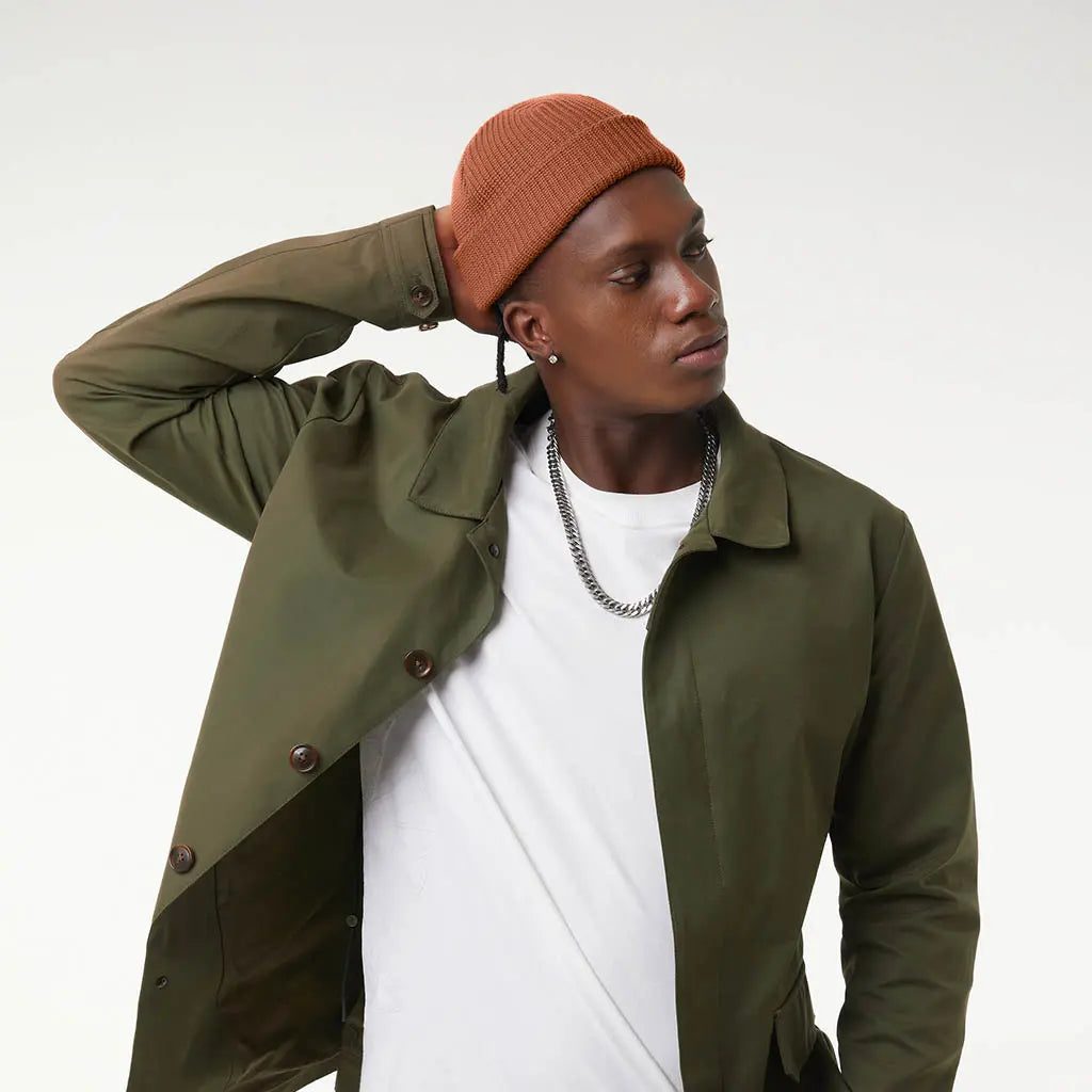 CARAMEL BROWN FISHERMAN BEANIE