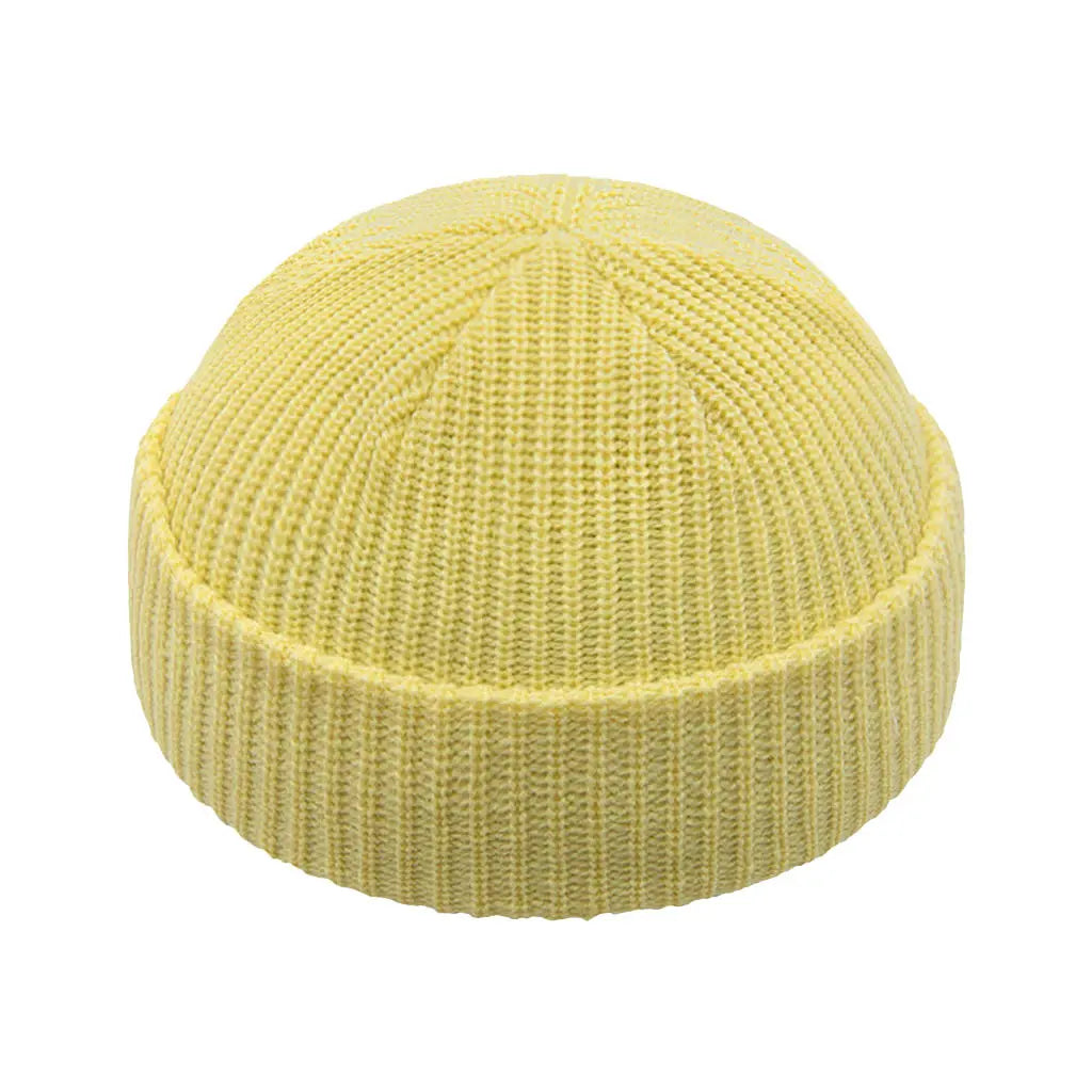 CREAM YELLOW FISHERMAN BEANIE