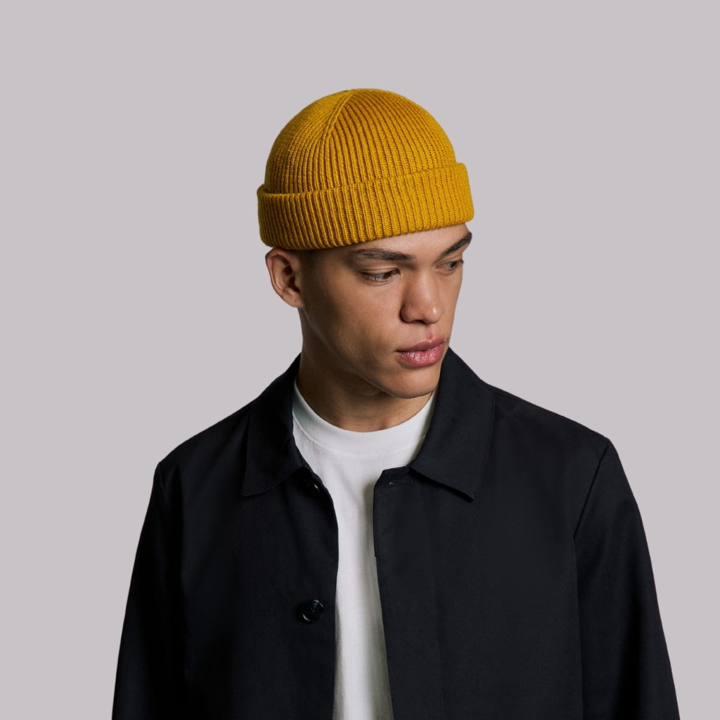 MUSTARD SHORT BEANIE