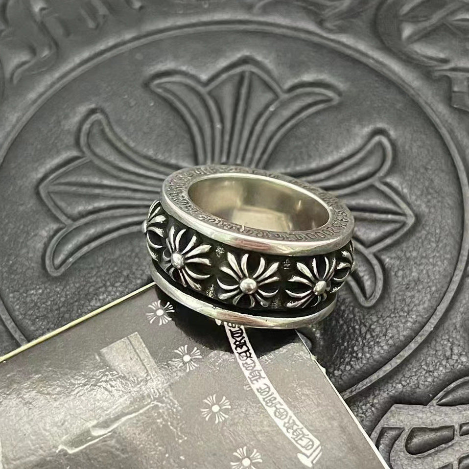 chrome hearts 925 silver retro ring