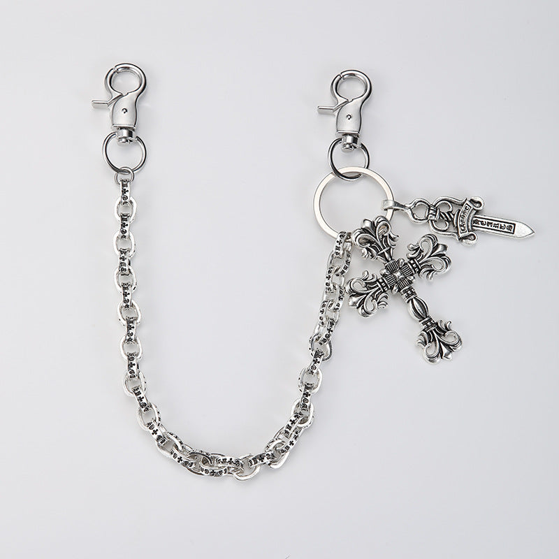 Chrome Hearts cross-connected big sword hip-hop trouser chain