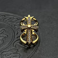 Chrome Hearts gold diamond endless ring