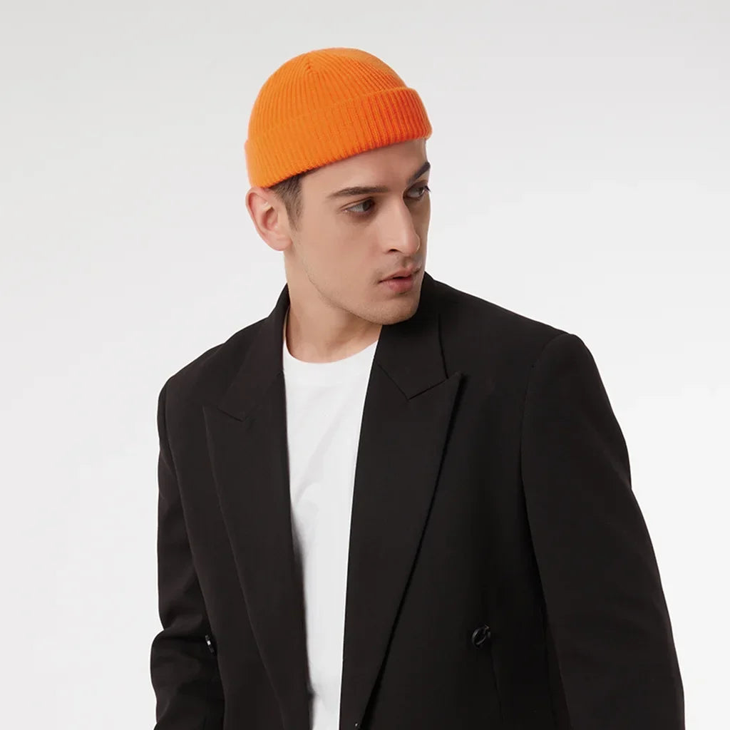 ORANGE FISHERMAN BEANIE
