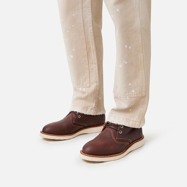 Red Wing Men's Work Chukka Chukka in Briar Oil Slick Leather
