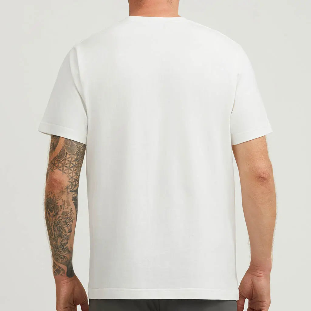 WHITE LOOPWHEELED T-SHIRT