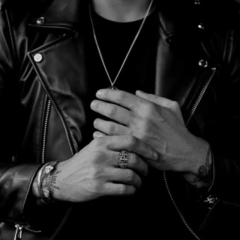 Chrome-Hearts CROSS CROWN RING