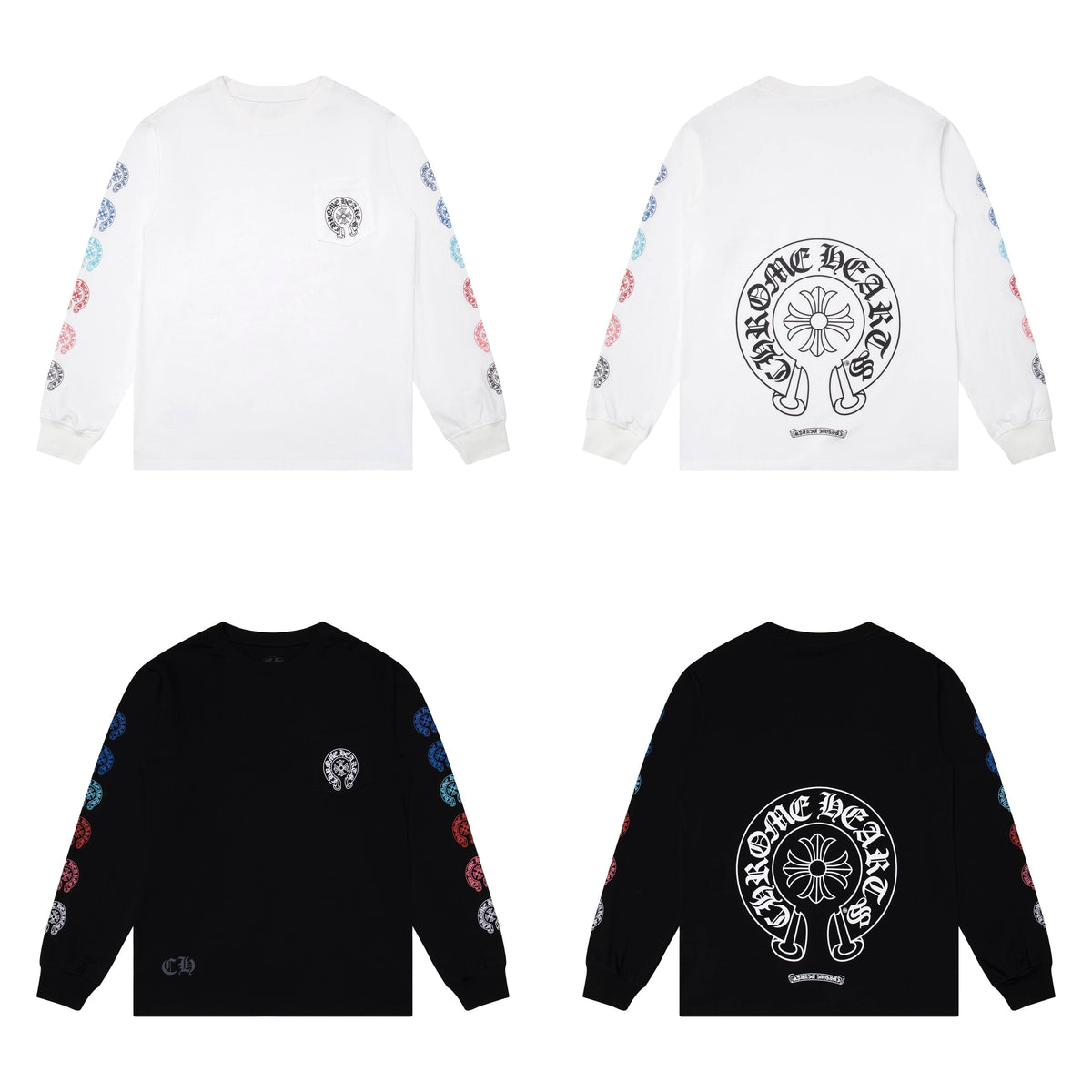 CHROME-HEARTS Men's Long-Sleeve T-shirt Sweatshirt K8009