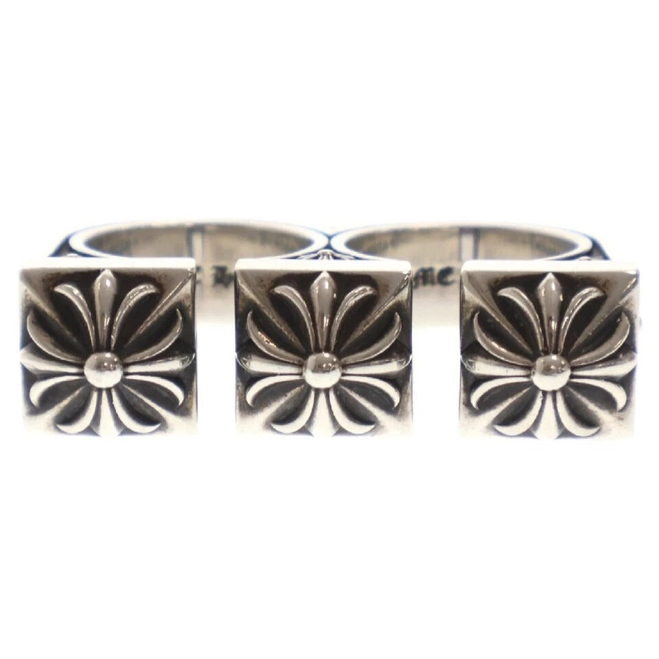 Chrome Hearts Double Brass Knuckles Silver Ring