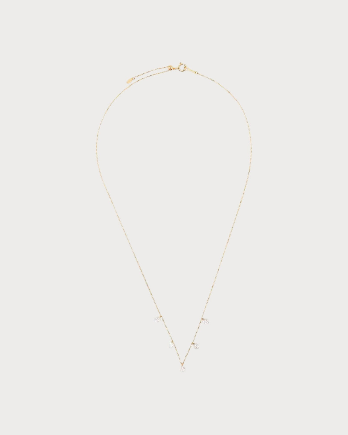 PERSEE Yellow Gold and Diamond 5-Stone Danae Necklace(Gold)