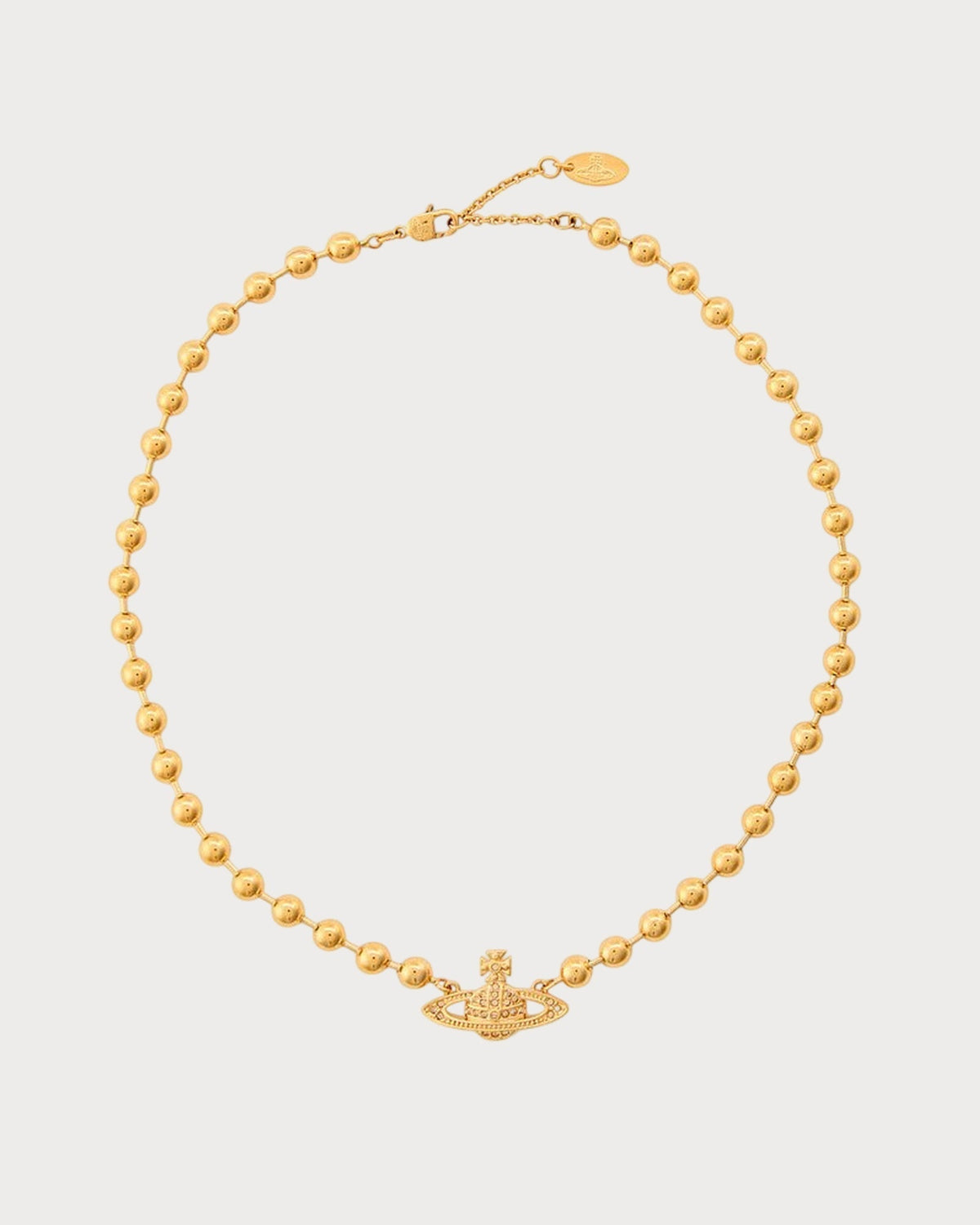 VIVIENNE WESTWOOD Thames Bas Relief Orb Necklace Brass(Mini/Gold)